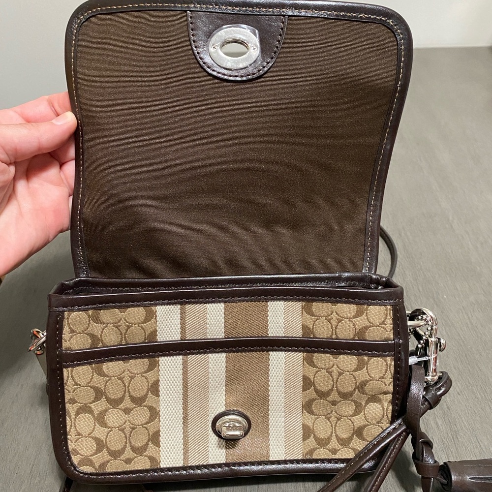 Coach Signature Cross Body Penny Stripe Bag 19919 NWOT - Picture 5 of 8